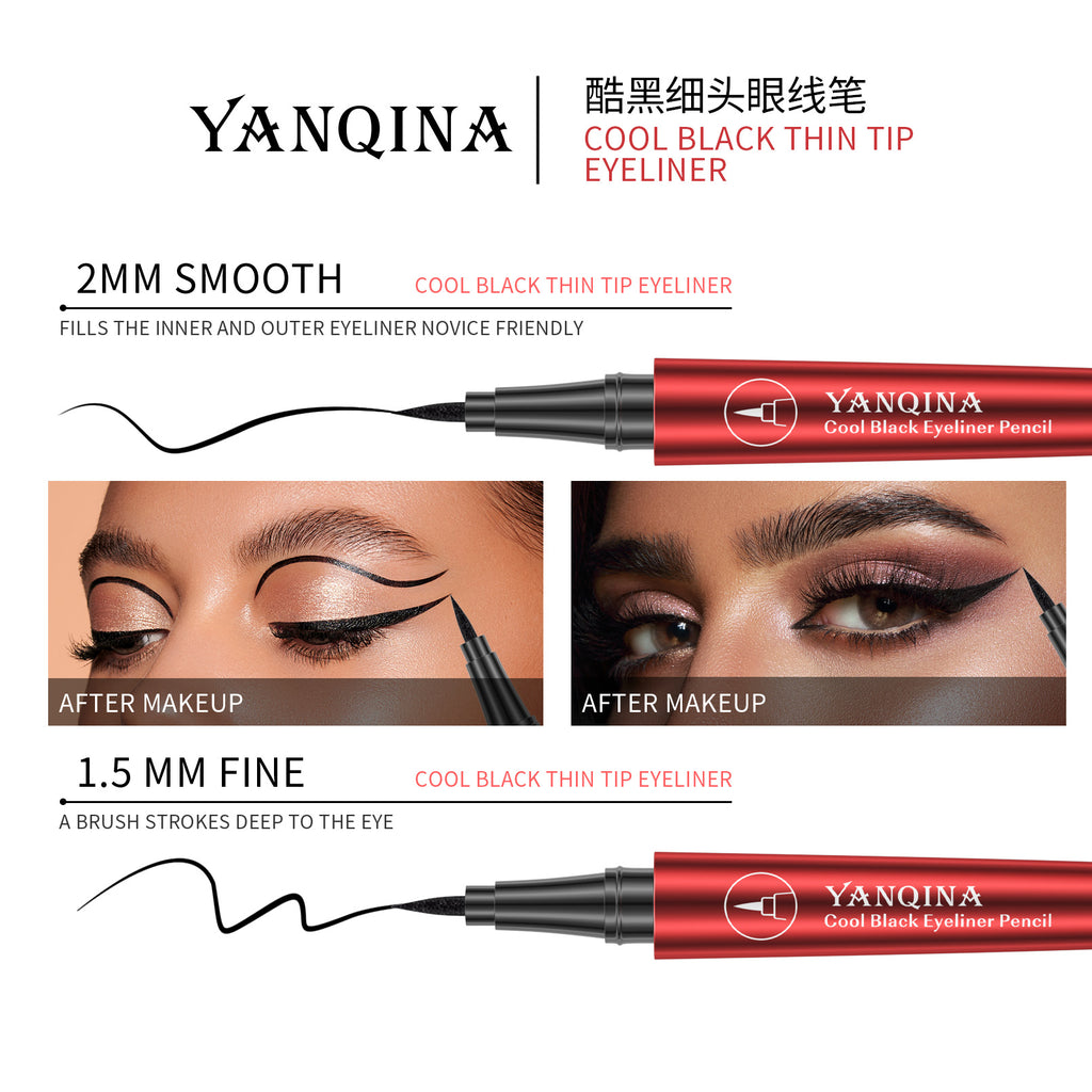 New Black Waterproof Eyeliner Pen 24H Long-lasting